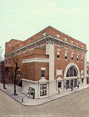 1906 postcard photo of the Lyric Theatre