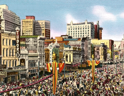 Canal Street during Mardi Gras